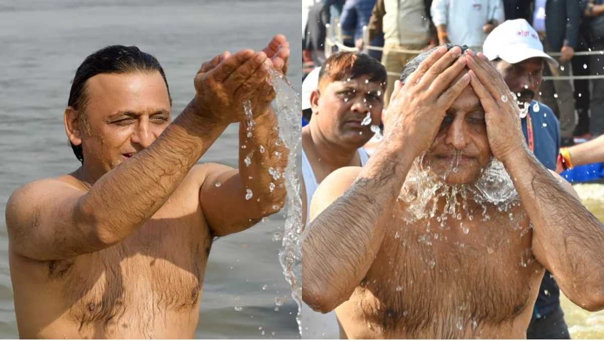 संगम में डुबकी लगाने के बाद बोले अखिलेश यादव, सौहार्द, सद्भावना और सहनशीलता के साथ लोग आगे बढ़ें