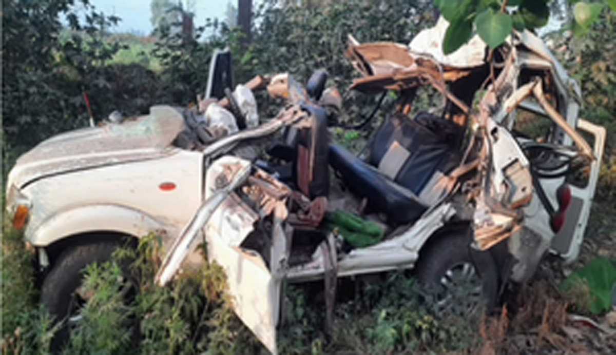 मुरादाबाद-हरिद्वार स्टेट हाइवे पर सड़क हादसे में चार की मौत, दो घायल