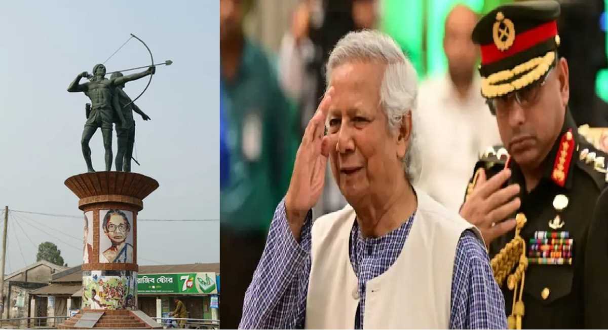 बांग्लादेश:दिनाजपुर में उन्मादियों ने संथाल क्रांति के नायक सिद्धो-कान्हू की प्रतिमा ध्वस्त की