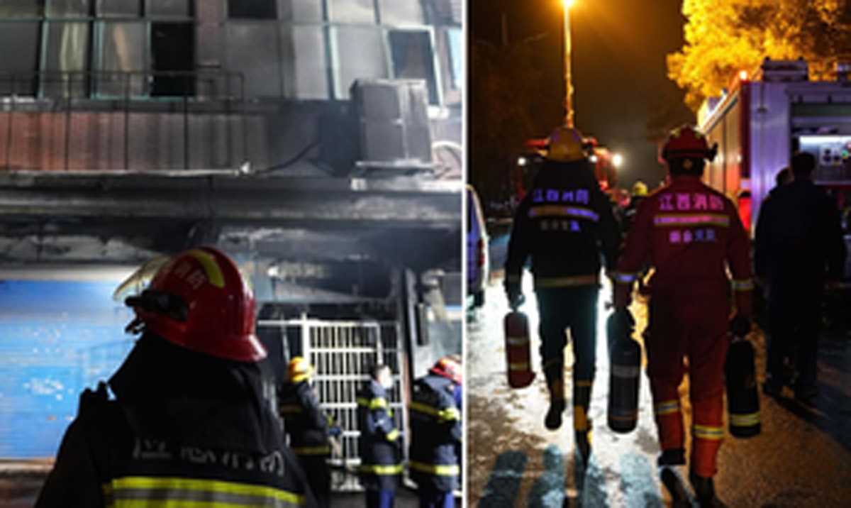 चीन में इमारत में आग लगने से 39 की मौत, 9 घायल