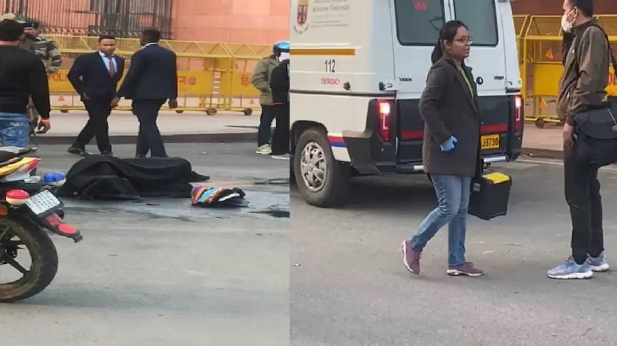 संसद के सामने शख़्स ने की खुद को आग लगाने की कोशिश संसद के सामने शख़्स ने की खुद को आग लगाने की कोशिश