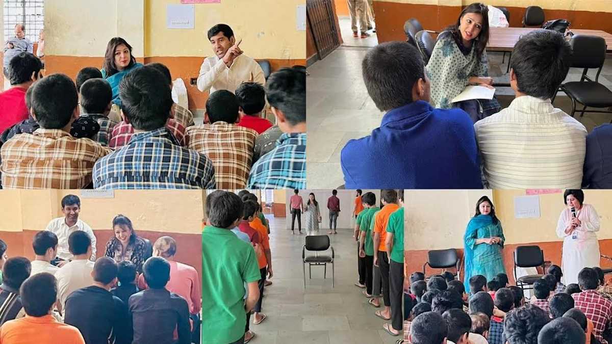 किशोर न्याय बोर्ड के बच्चों को कैरियर परामर्श के लिए शारदा के विद्यार्थी आए आगे