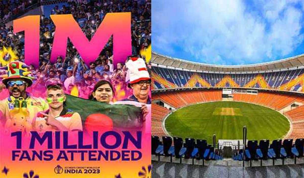 स्टेडियम में दस लाख से अधिक दर्शक ले चुके हैं विश्व कप का मजा