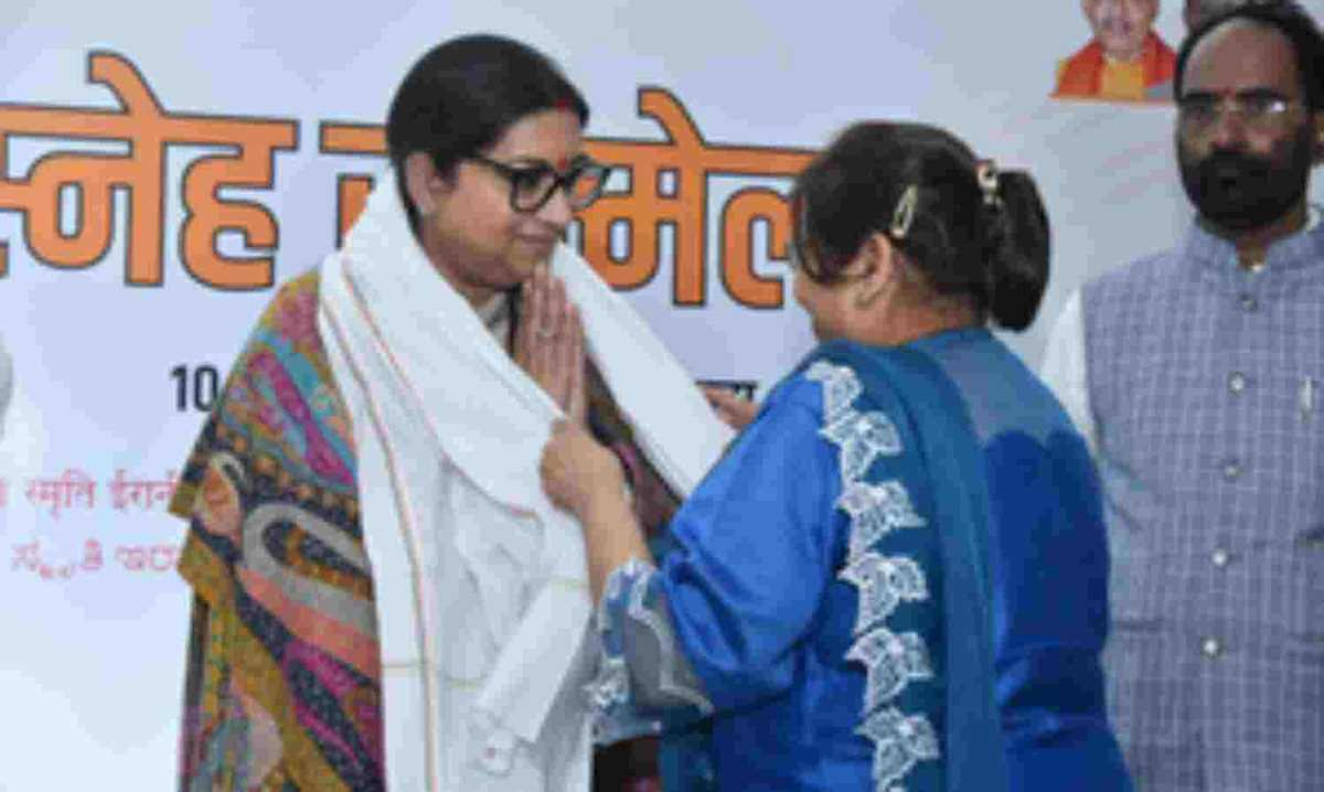 बिहार में भाजपा की सरकार बनी तो कराया जाएगा गुजरात भवन का निर्माण : स्मृति ईरानी