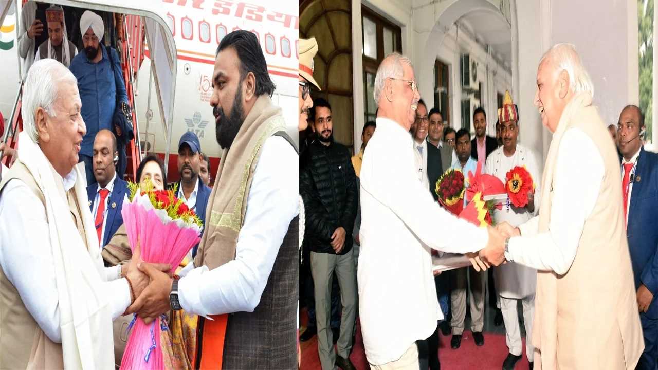 बिहार के नवनियुक्त राज्यपाल आरिफ मोहम्मद खान का पटना पहुंचने पर जोरदार स्वागत