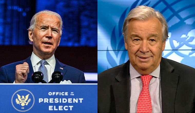 जो बाइडन के साथ काम करने को उत्सुक हैं WHO के  महासचिव एंटोनियो गुटेरेस