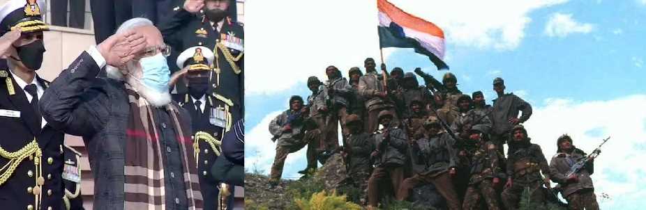 पीएम मोदी ने 1971 की जंग के जांबाजों को दी सलामी, प्रज्जवलित की स्वर्णिम विजय मशाल