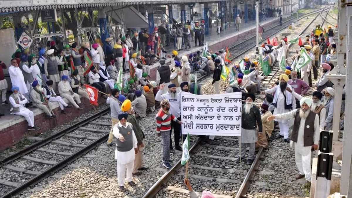 पंजाब में आज दोपहर 12 बजे से लेकर 4 बजे तक किसानों का रेल रोको आंदोलन