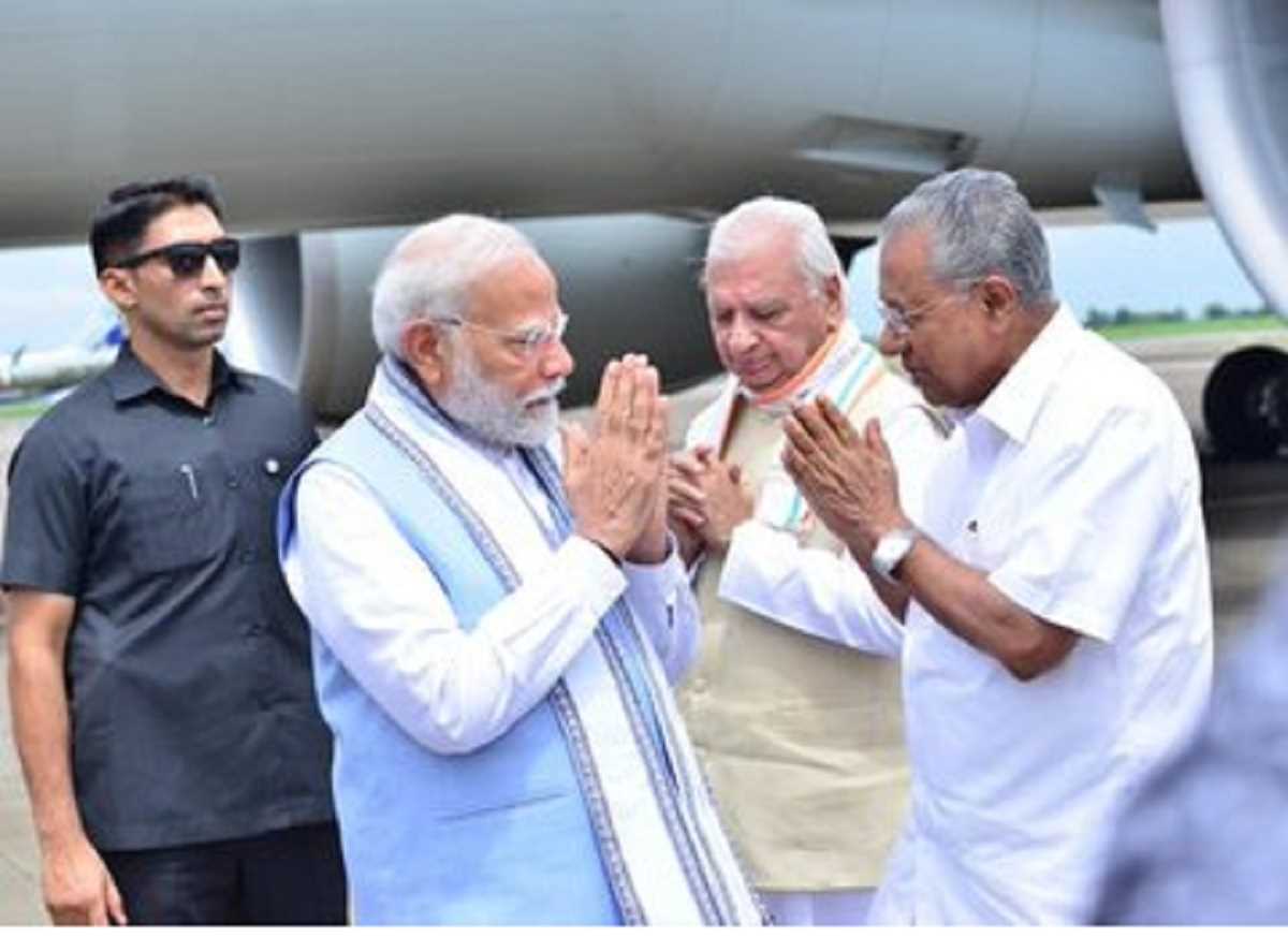 प्रधानमंत्री मोदी त्रासदी का जायजा लेने के लिए कन्नूर पहुंचे, वायनाड के लिए हुए रवाना