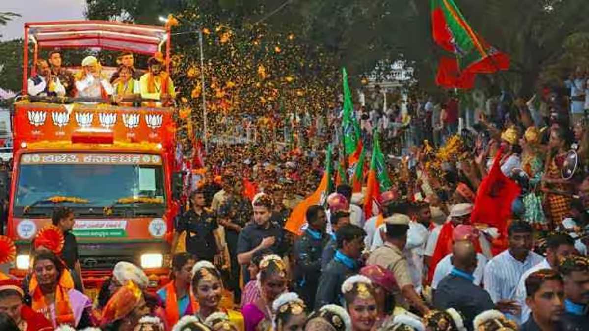 भाजपा की जीत की संभावना को बढ़ाने के लिए मोदी का रोड शो