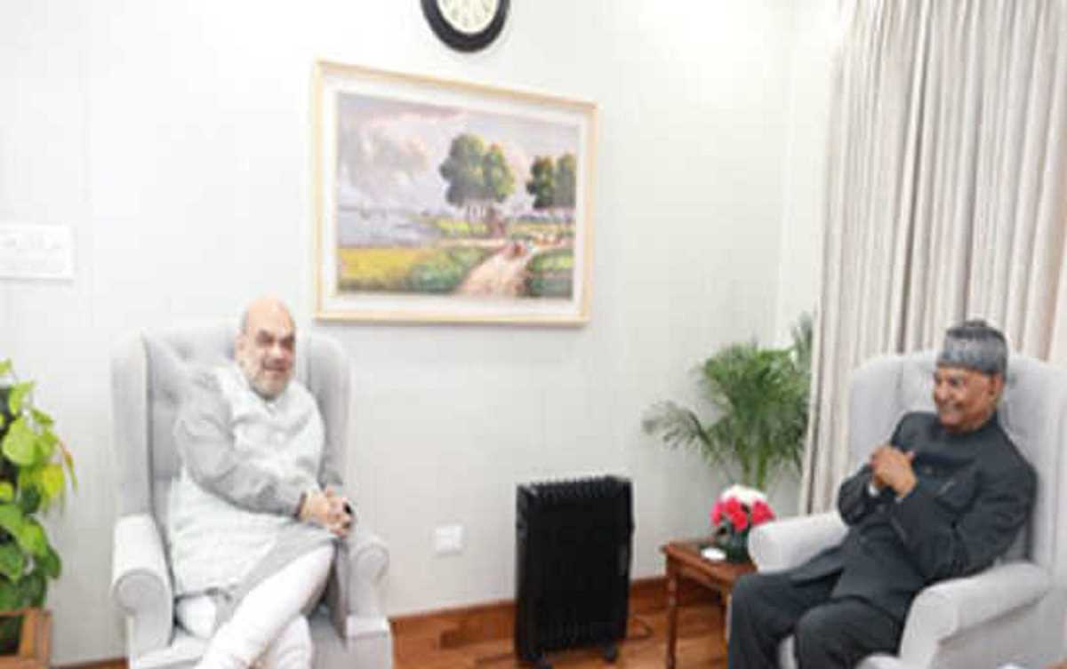 शाह ने पूर्व राष्ट्रपति रामनाथ कोविंद से शिष्टाचार भेंट की