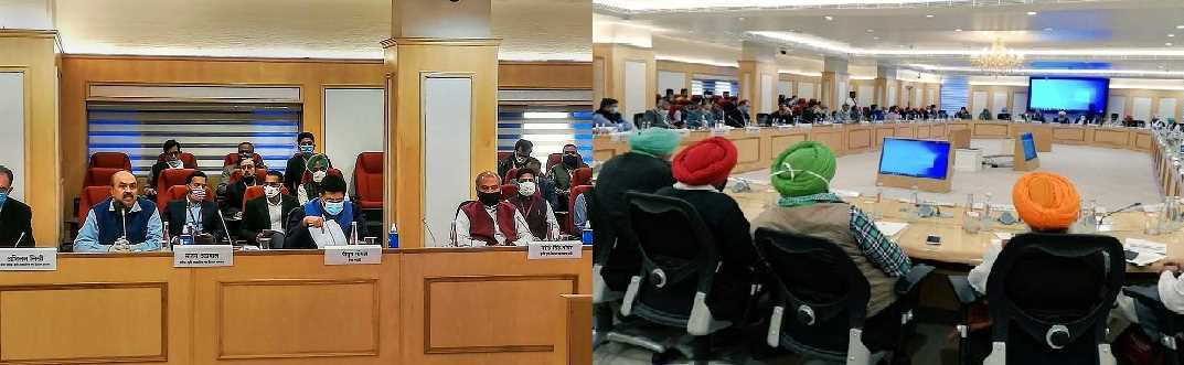 एक बार फिर बेनतीजा रही वार्ता, सरकार ने किसानों से कहा- अब आप विचार करें