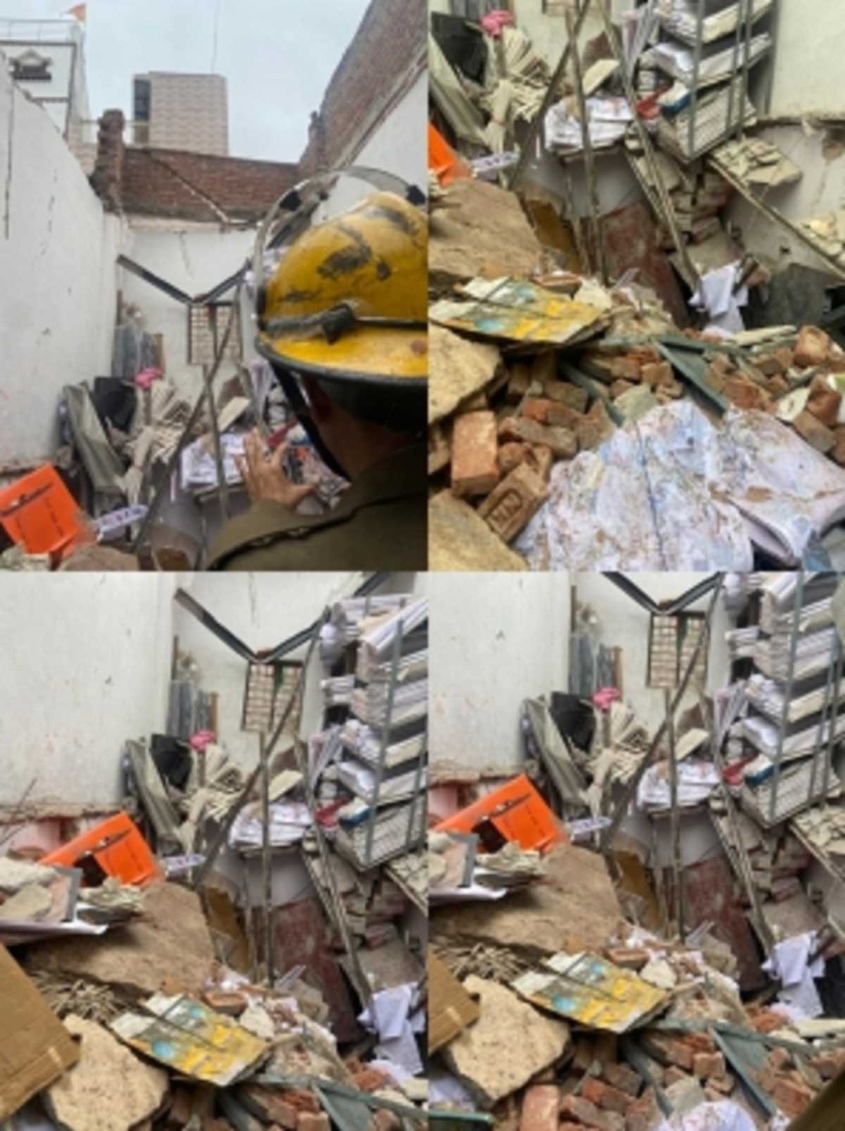 दिल्ली के जंगपुरा एक्सटेंशन में गिरा मकान दमकलकर्मियों ने छह को बचाया, बचाव कार्य जारी