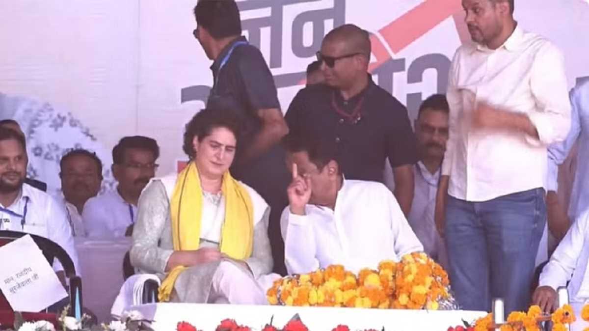 मंडला पहुंची  प्रियंका गांधी, बोलीं - 225 महीनों की सरकार में 250 घोटाले