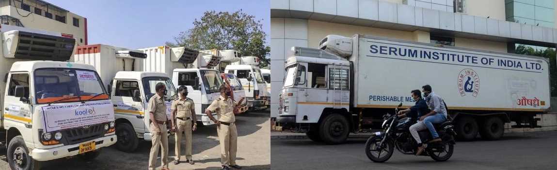 सीरम इंस्टीट्यूट से रवाना हुई देश के अलग अलग हिस्सों में कोविडशील्ड की पहली खेप