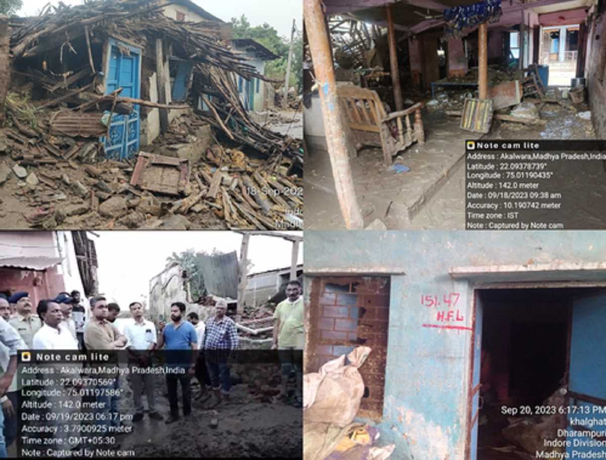 मध्य प्रदेश में नर्मदा नदी के पानी से हजारों परिवार बेघर