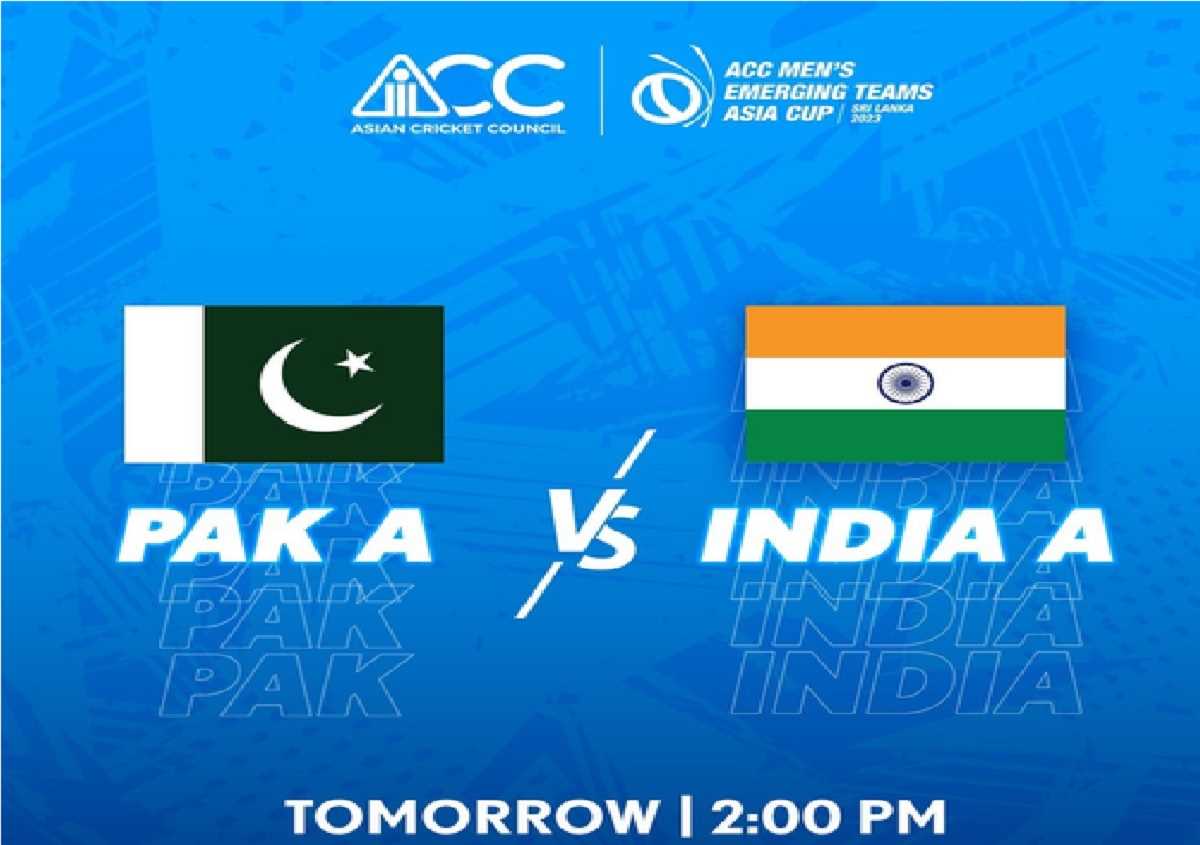 पुरुष इमर्जिंग एशिया कप 2023 में बुधवार को भारत ए का सामना पाकिस्तान ए से होगा
