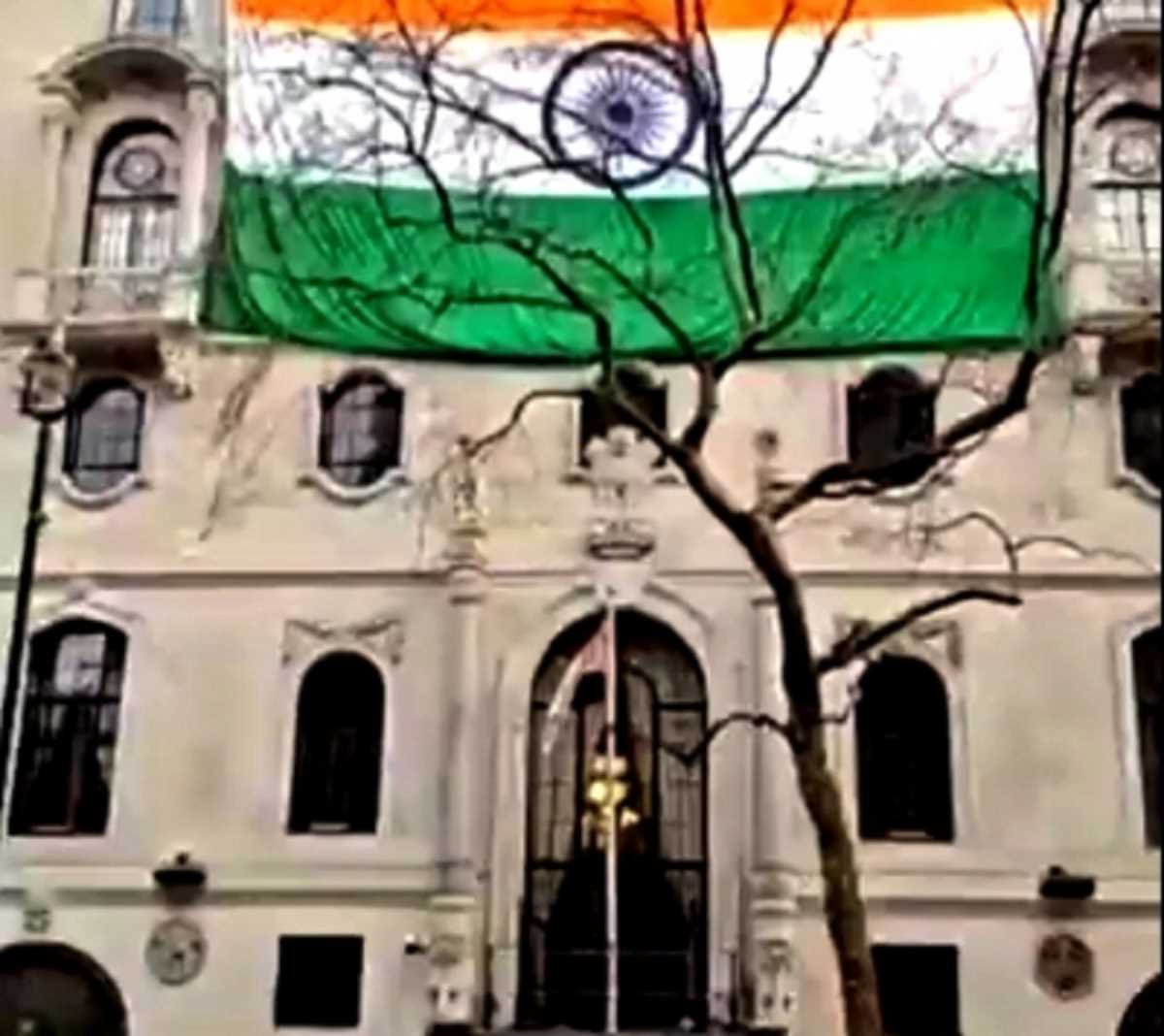 लंदन में भारतीय उच्चायोग पर विरोध प्रदर्शन के खिलाफ केस दर्ज