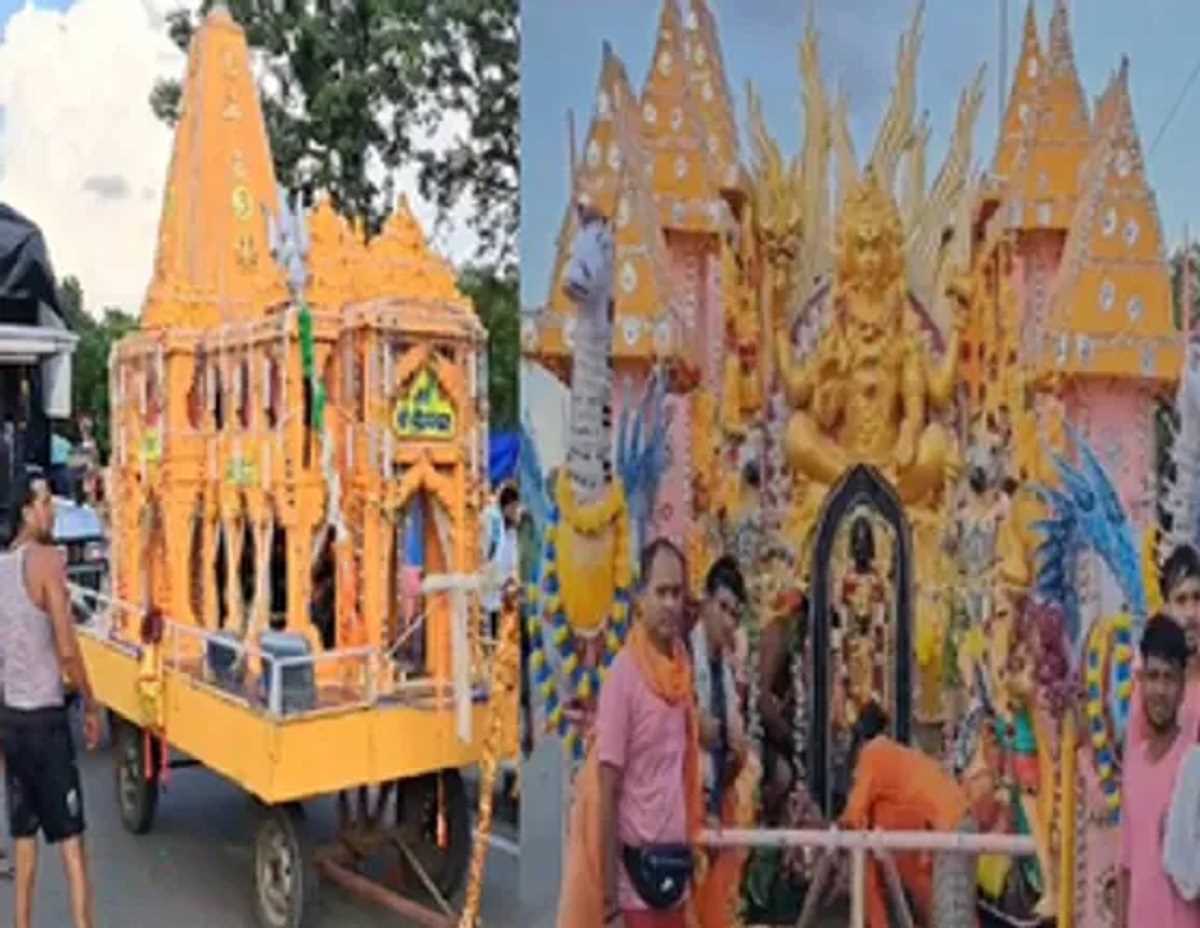 कांवड़ियों में दिखा रामलला का क्रेज, श्रद्धालुओं ने भगवान शिव को दिया रामलला का स्वरूप