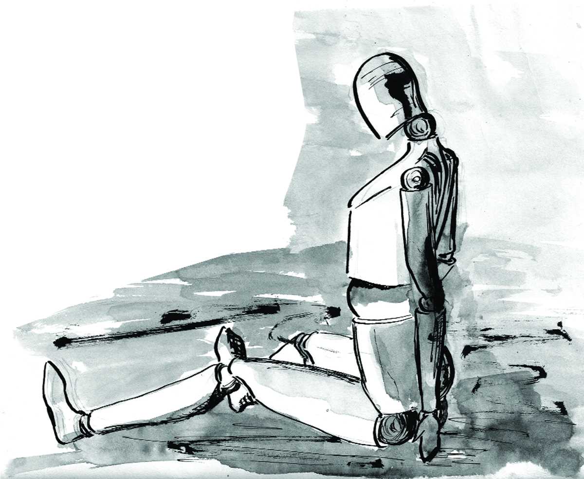 पुल पर बैठा बूढ़ा