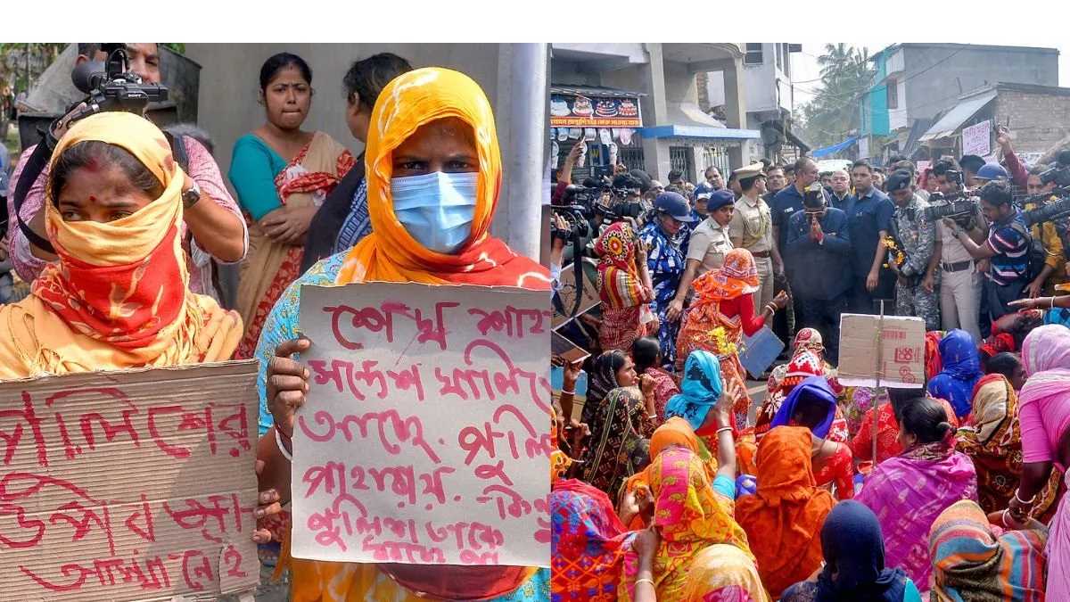 संदेशखाली : महिलाओं के पीछा करने पर खुद को घर में बंद करने वाले तृणमूल नेता को पुलिस ने बचाया