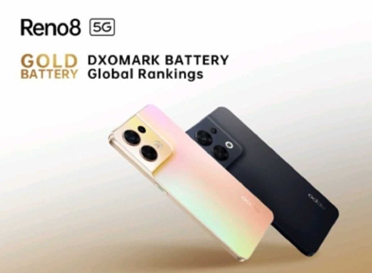 ओप्पो रेनो8 5जी ने डीएक्सओएमएआरके गोल्ड बैटरी लेबल अर्जित किया