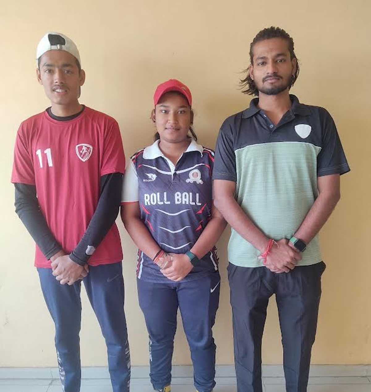 एक भारत श्रेष्ठ भारत राष्ट्रीय रोल बॉल प्रतियोगिता के लिए तीन खिलाड़ियों का हुआ चयन