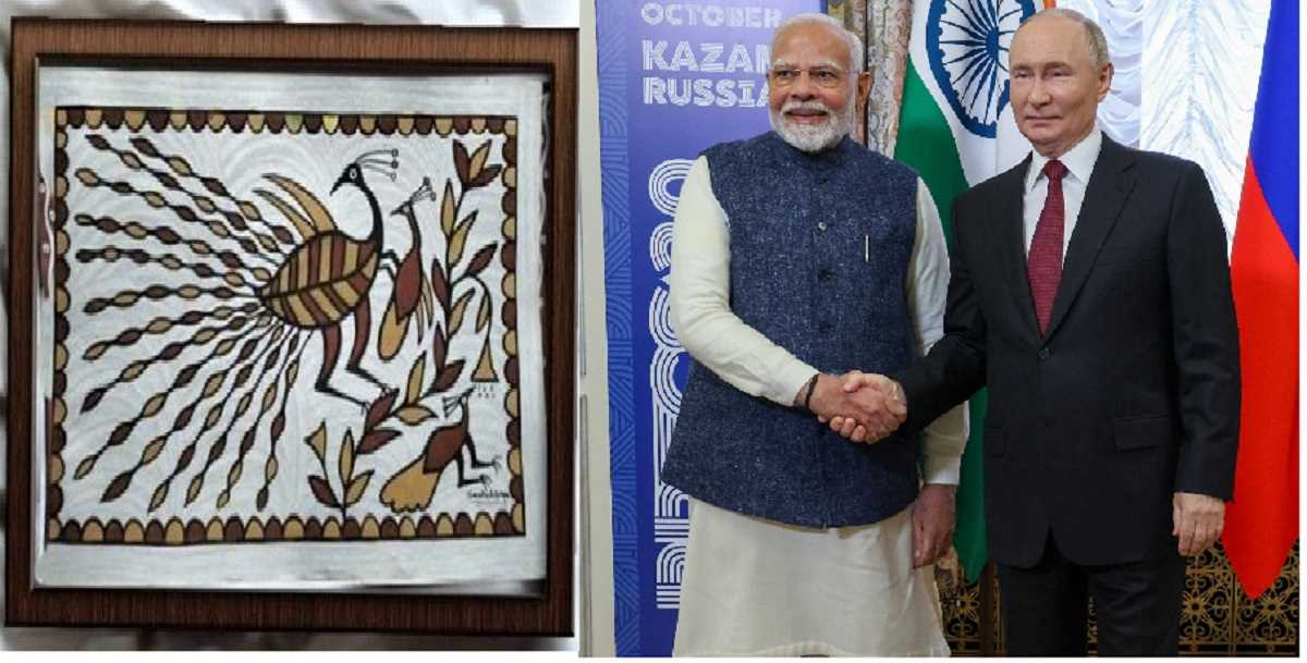 ब्रिक्स शिखर सम्मेलन के दौरान पीएम मोदी ने पुतिन को भेंट की सोहराई पेंटिंग