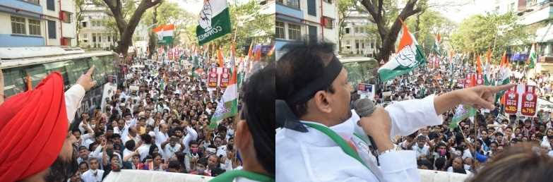 पेट्रोल, डीजल की बढ़ती कीमतों को लेकर मुंबई कांग्रेस ने किया प्रदर्शन