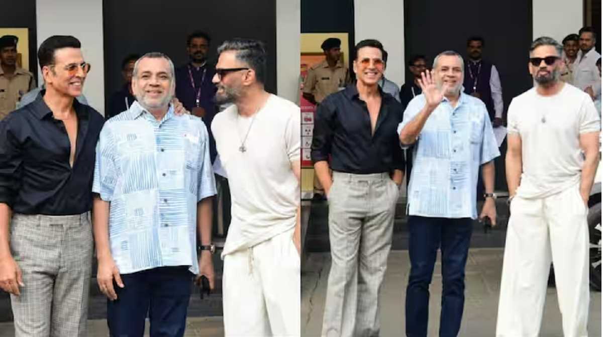 अक्षय कुमार और परेश रावल संग एक ही फ्रेम में कैद हुए सुनील शेट्टी, बोले- ‘हेरा फेरी नहीं’