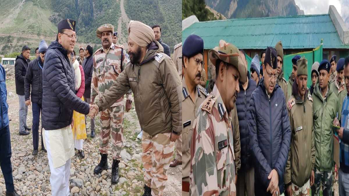 गुंजी गांव पहुंचे सीएम धामी, आज सेना के जवानों और ग्रामीणों के साथ करेंगे योग