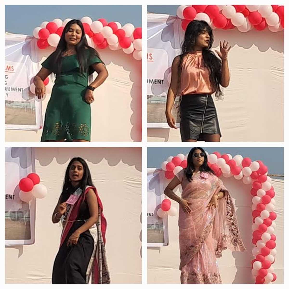 रैंप पर उतरकर विद्यार्थियों ने दी सांस्कृतिक प्रस्तुति