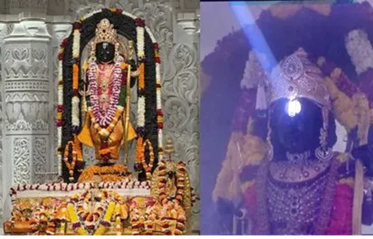 अयोध्या : रामनवमी के अभिजीत मुहूर्त पर श्री रामलला के ललाट पर लगा सूर्य तिलक अयोध्या : रामनवमी के अभिजीत मुहूर्त पर श्री रामलला के ललाट पर लगा सूर्य तिलक