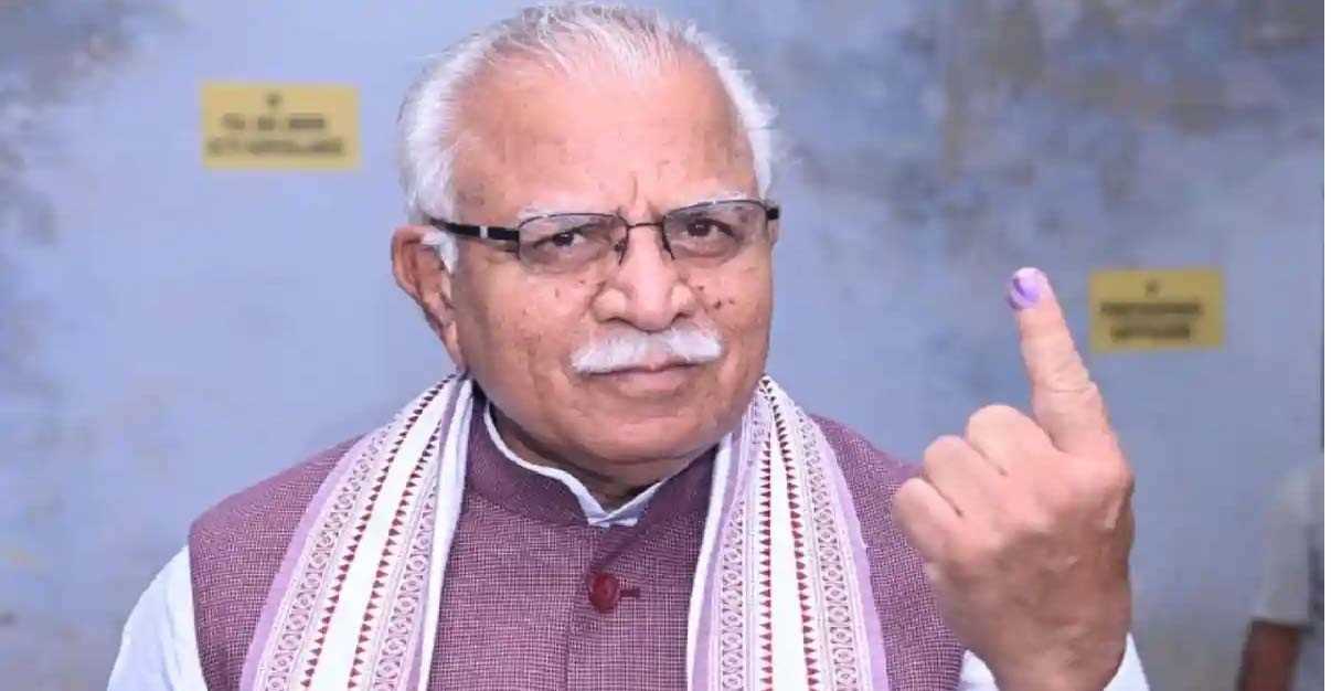हरियाणा चुनाव : केंद्रीय मंत्री मनोहर लाल ने किया मतदान, सरकार बनाने का किया दावा