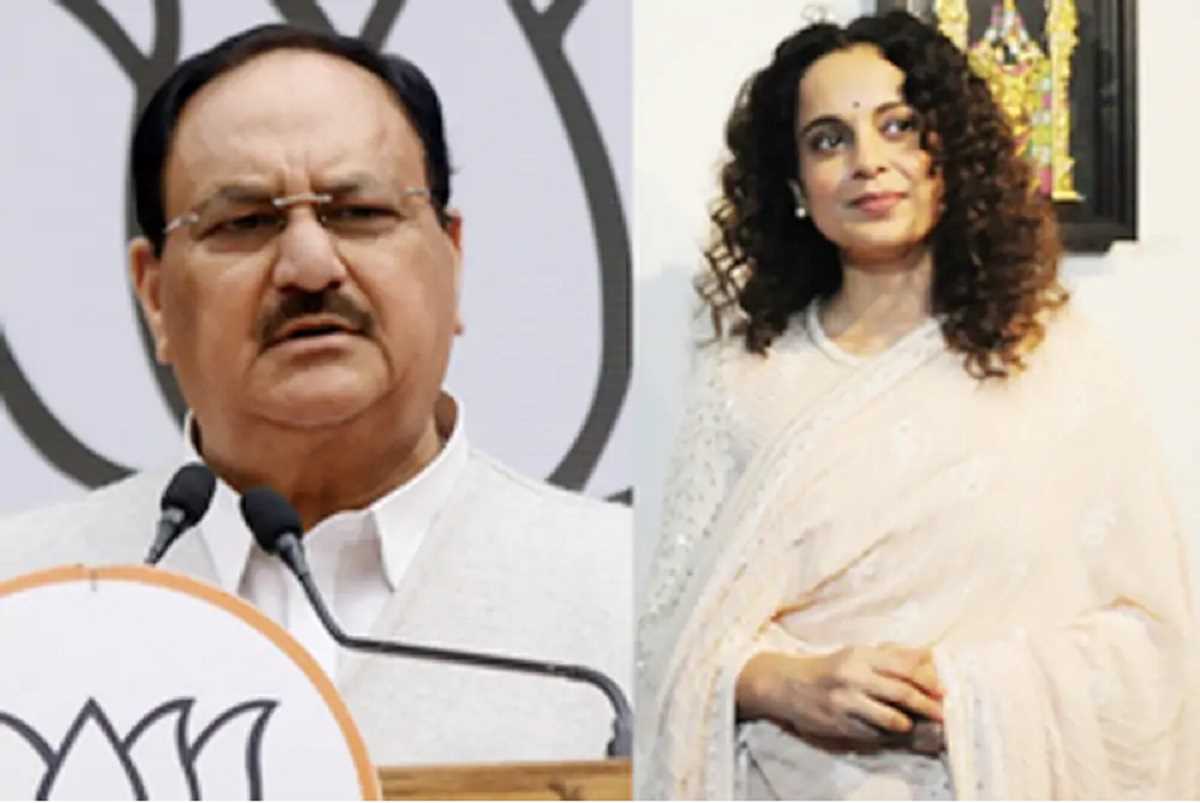 भाजपा अध्यक्ष जेपी नड्डा से मिलने पहुंचीं कंगना रनौत