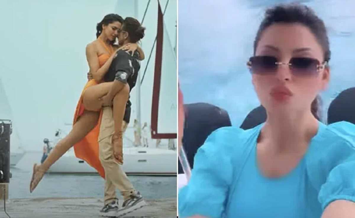 उर्वशी रौतेला ने बेशरम रंग पर बनाया वीडियो उर्वशी रौतेला ने बेशरम रंग पर बनाया वीडियो