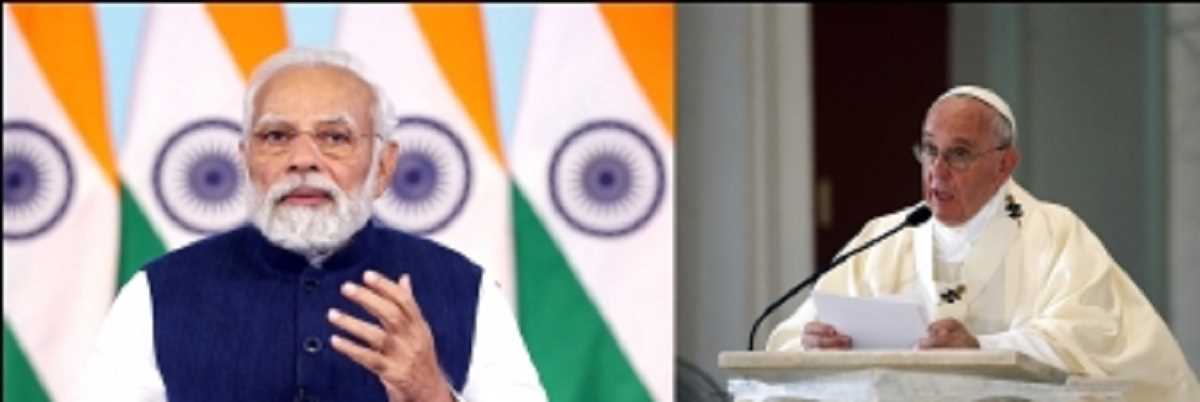 पीएम मोदी ने की ईसाई धर्मगुरु पोप फ्रांसिस के जल्द स्वस्थ होने की कामना