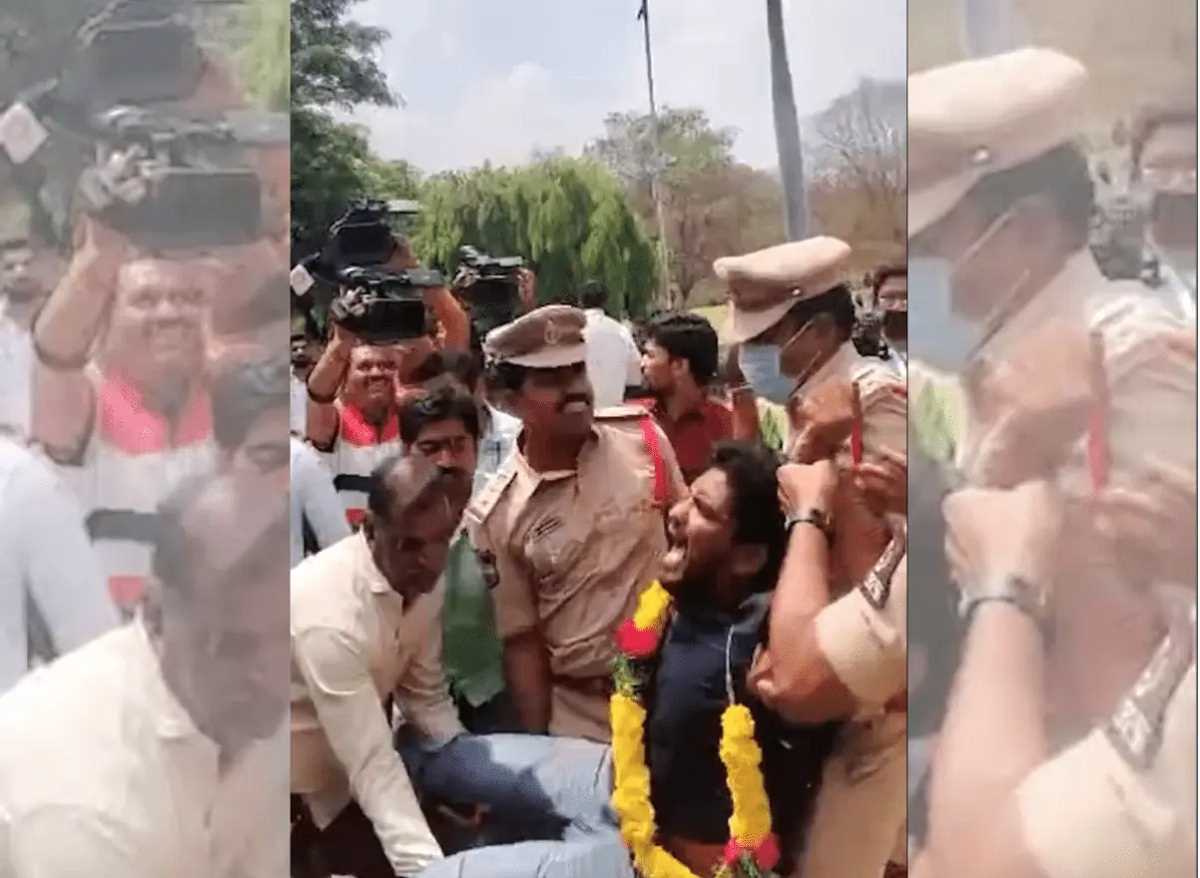 हैदराबाद पुलिस ने भाजयुमो के विरोध मार्च को किया विफल