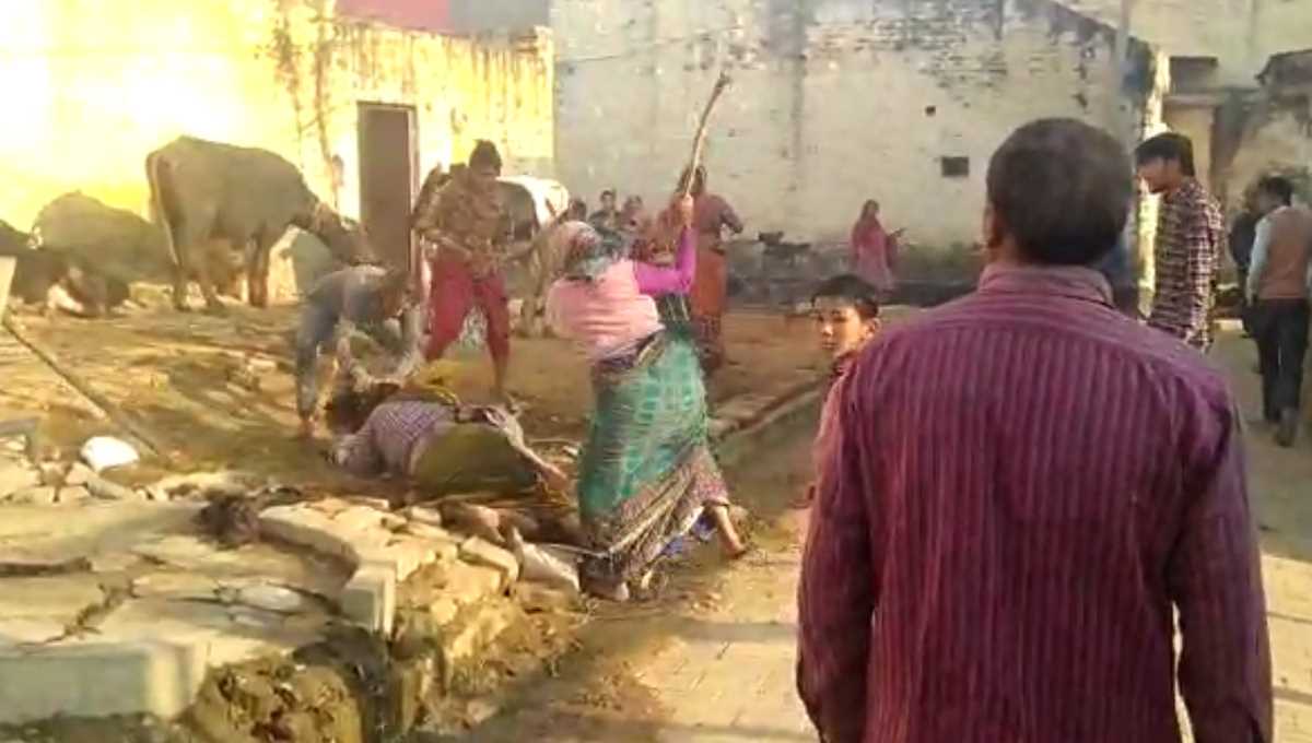 महिला के साथ मारपीट का वीडियो वायरल