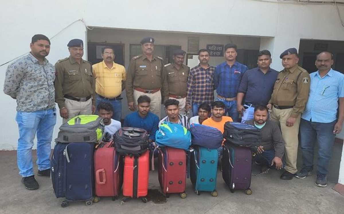 जीआरपी क्राइम की बड़ी कार्रवाई, 104 किलो गांजे के साथ 6 आरोपियों को धरदबोचा