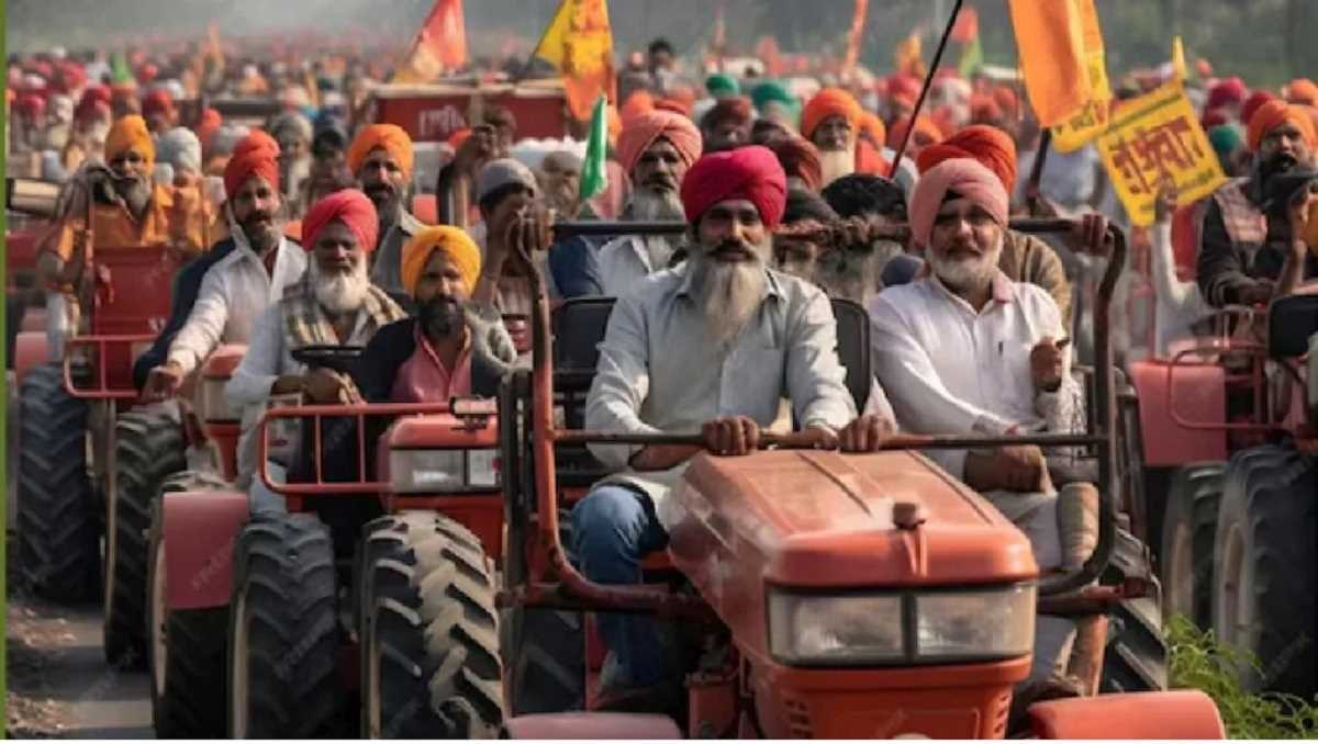 26 जनवरी पर किसानों ने निकाला बड़ा ट्रैक्टर मार्च