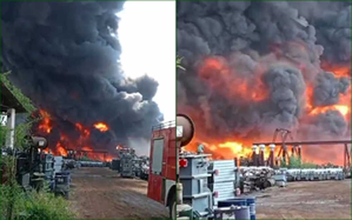 रायपुर में बिजली विभाग के गोदाम में आग, सैकड़ों ट्रांसफॉर्मर जलकर खाक