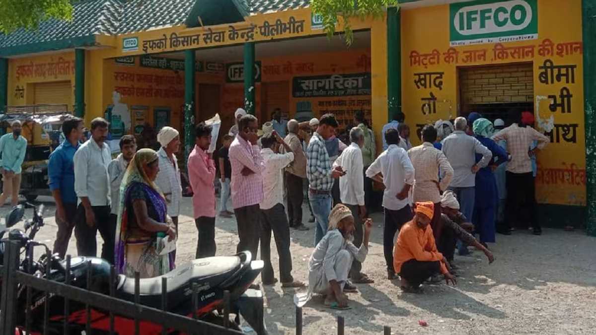 हरियाणा : डीएपी खाद की मांग को लेकर वितरण केंद्रों पर लग रही किसानों की लंबी लाइन