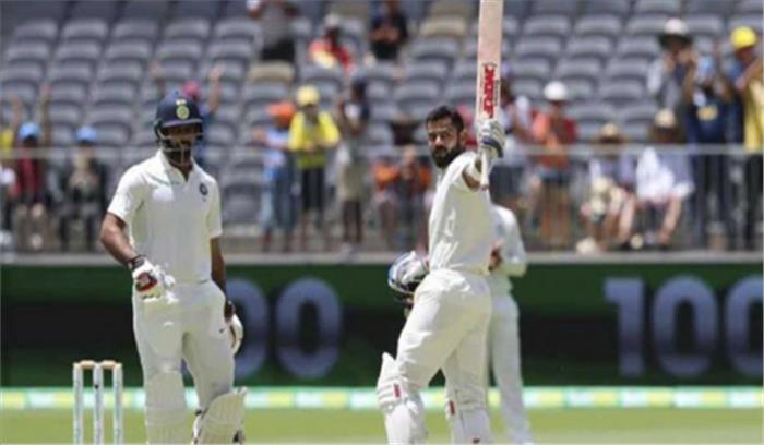 पर्थ टेस्ट: दूसरे टेस्ट मैच में कोहली का शतक