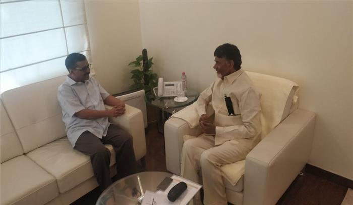 अरविंद केजरीवाल ने की चंद्रबाबू नायडू से मुलाकात