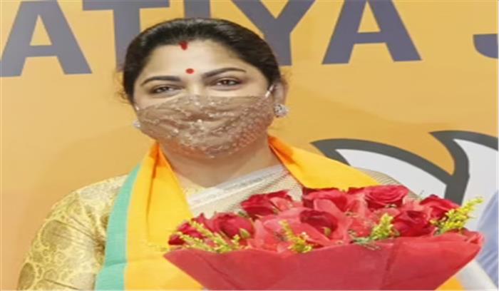 अभिनेत्री, भाजपा नेत्री खुशबू सुंदर का ट्विटर अकाउंट हैक