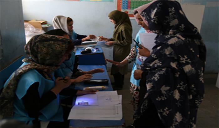 अफगानिस्तान में चुनाव के दौरान मतदान केंद्रों पर विस्फोट