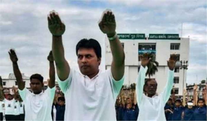 त्रिपुरा में उत्साह के साथ मनाया गया योग दिवस