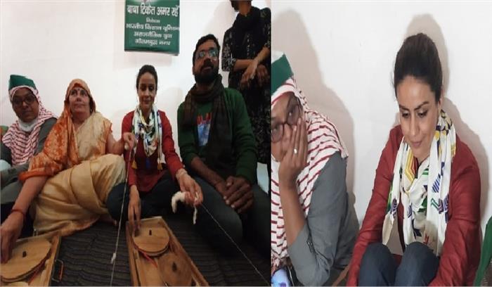 किसानों के समर्थन में गाजीपुर बॉर्डर पहुंची गुल पनाग