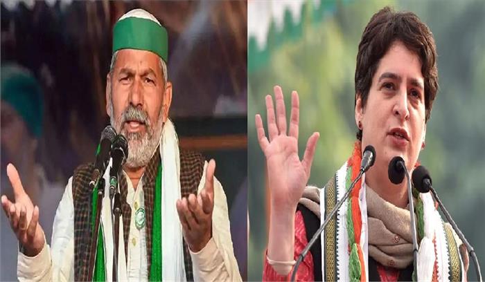 प्रियंका गांधी के पंचायतों में शामिल होने पर राकेश टिकैत ने कहा-हम किसको रोक सकते हैं